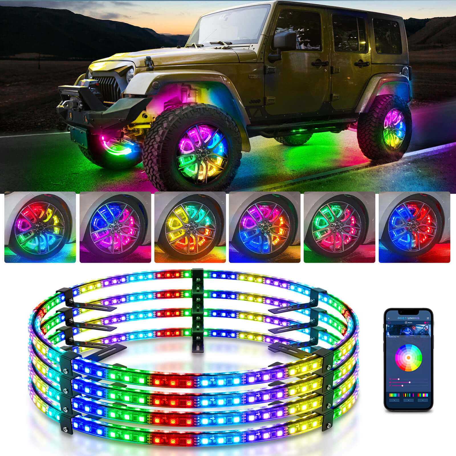 LED Wheel Ring Lights - Car & Truck Wheel Lighting | XKGLOW